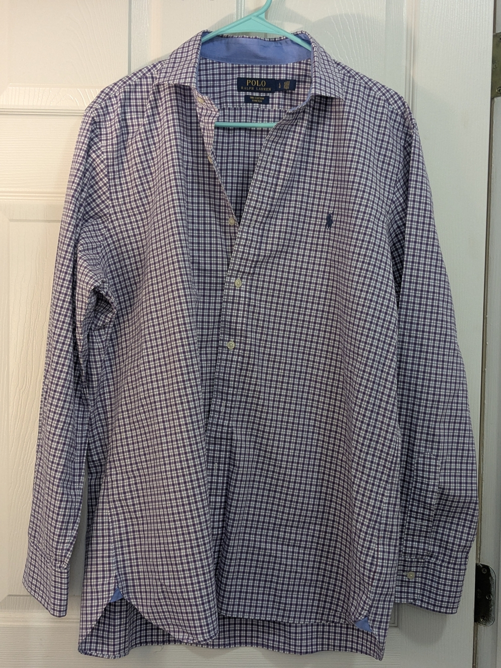 Polo by Ralph Lauren Blue Check Cotton Dress Shirt